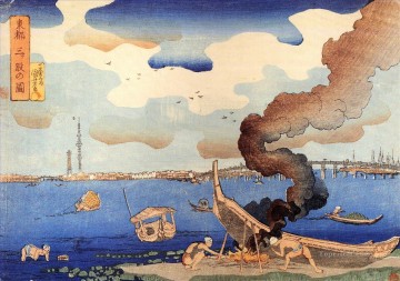 Utagawa Kuniyoshi Painting - barcos para calafatear Utagawa Kuniyoshi Ukiyo e